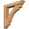 Ekena Millwork Merced Traditional Rough Sawn Bracket w/ Offset Brace, Western Red Cedar, 6"W x 32"D x 32"H BKT0604X32X32MRC01RWR - alternate 1